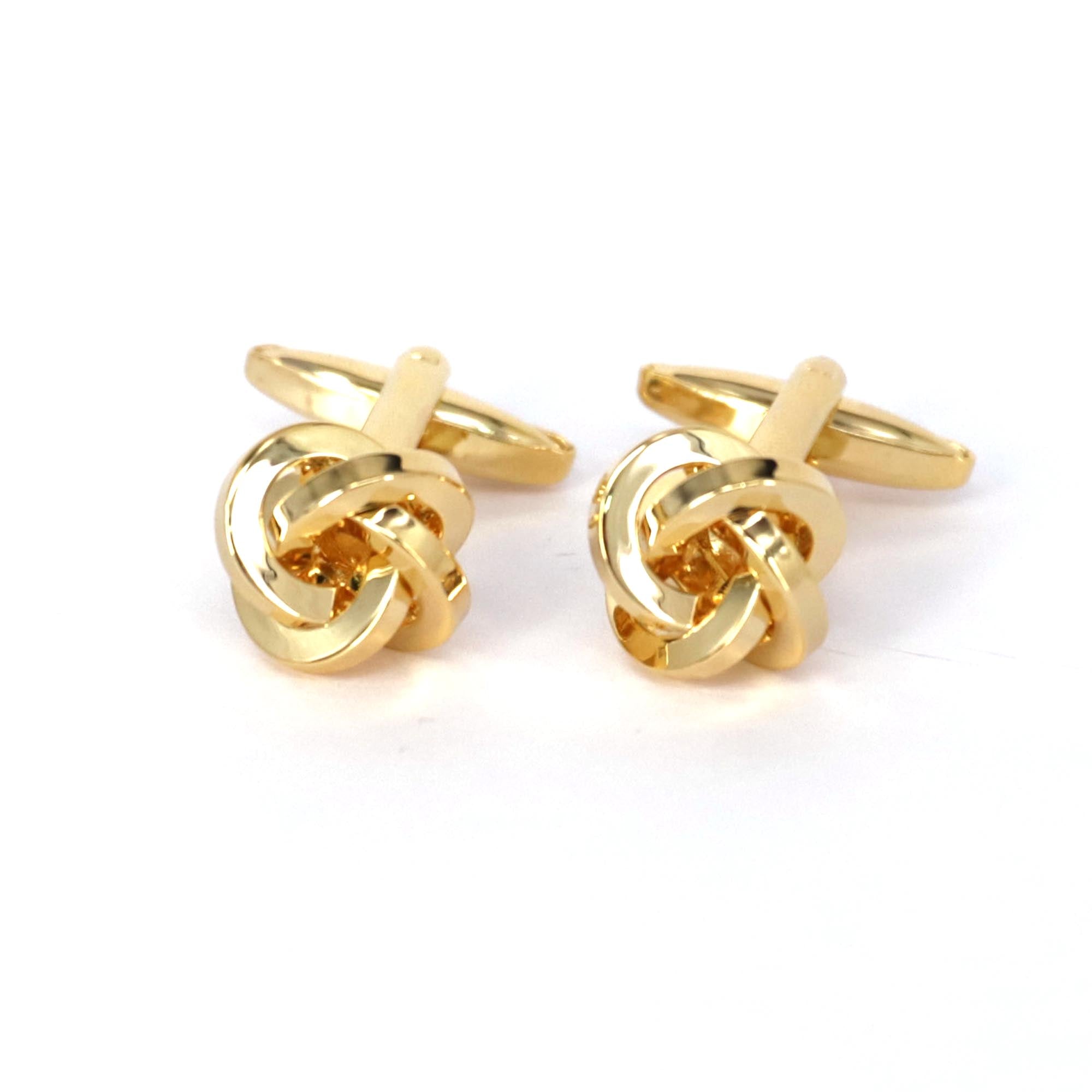 Silk Knot in  Gold-toned brass cufflinks (Online Exclusive)