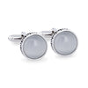 Round Cufflinks with Light Grey Fibre Optic (Online Exclusive)
