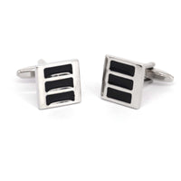 Clear Crystals square Cufflink