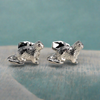 Silver Otter Cufflinks