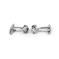 Silk Knot in Silver Cufflink - 6 wires