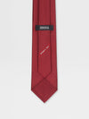 Zegna Red Natural Silk Tie