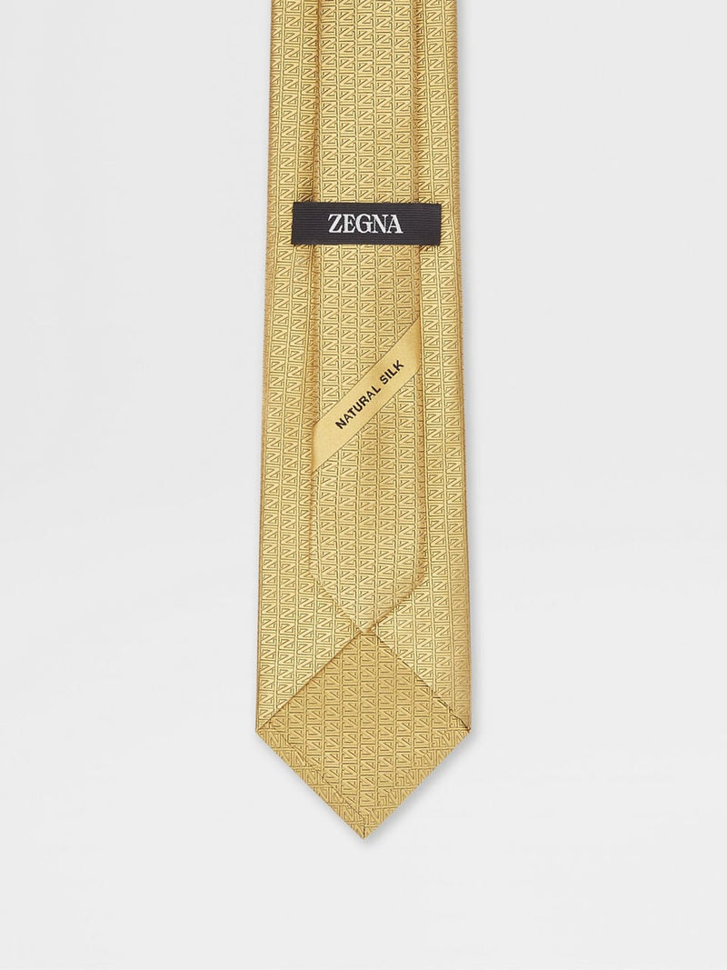 YELLOW SILK TIE