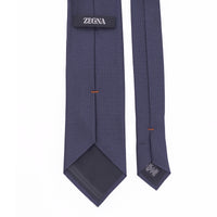 3D WEAVE OF DARK BLUE SILK ZEGNA TIE