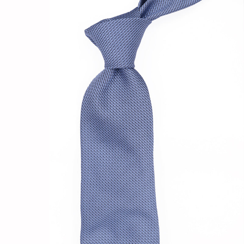 3D WEAVE OF LIGHT BLUE  DOT SILK ZEGNA TIE