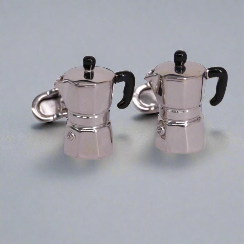 Moca Cufflinks in Silver Rodium Plated
