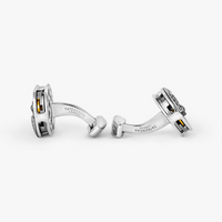 Tonneau Skeleton Cufflinks Rhodium Plated Silver (Limited Edition)