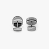 Single Tourbillon Gear Cufflinks Gunmetal and Black Enamel