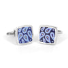 Blue square paisley Cufflinks