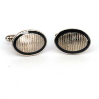 Oval Shape Cufflinks with stainless design