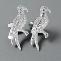 Parrot Cufflinks - Silver Bird