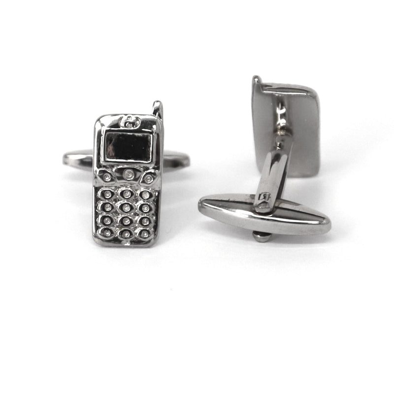 Silver handphone Cufflinks (Online Exclusive)