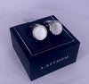 Azthom Round White Mother-of-Pearl Cufflinks