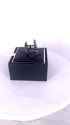 MarZthomson Fleur-de-lis  Gunmetal Cufflinks (Online Exclusive)