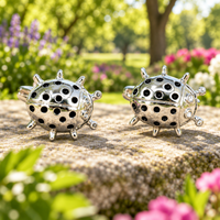 Silver Beetle Cufflink