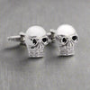 Silver Skull with Crystal Eyes Cufflinks M