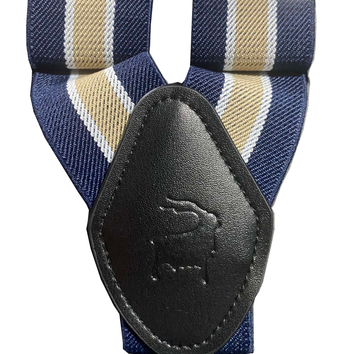 Orobianco L’unique Blue Yellow and  White stripe Suspender