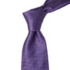 8cm Purple Silk Woven Tie with Black Dots Detail-Cufflinks.com.sg | Neckties.com.sg