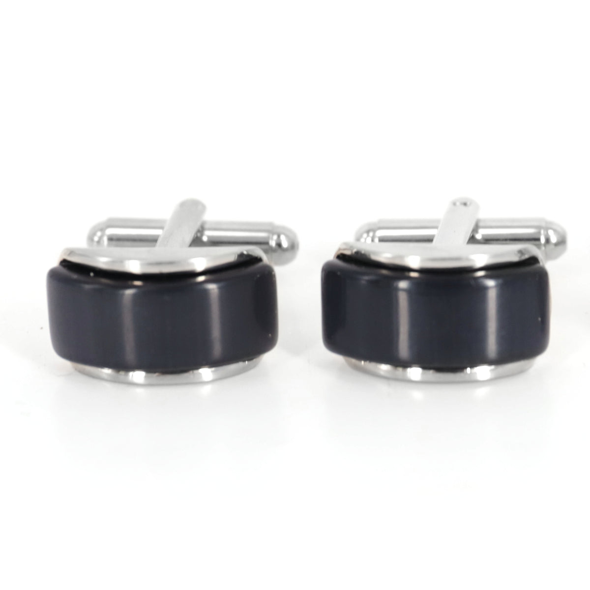 Dark Grey Spherical wedgefiber ( D-Shape) Fiber Optic Cufflinks (Online Exclusive)