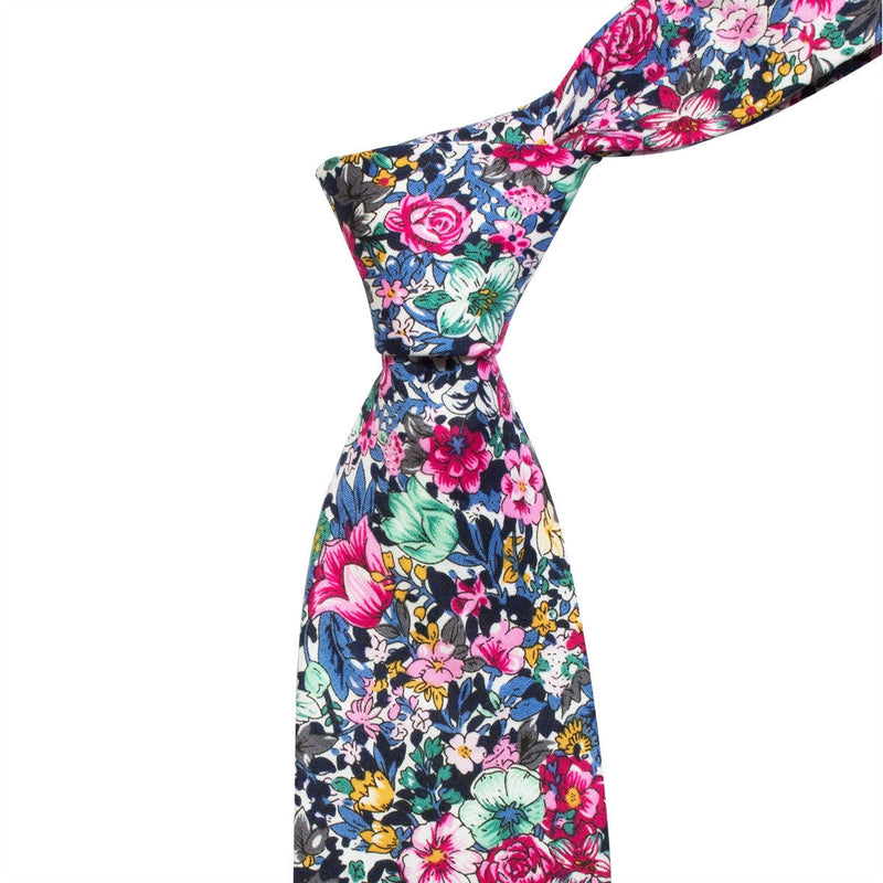 Cotton Floral Tie-Cufflinks.com.sg | Neckties.com.sg