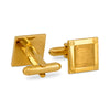 Gold Square Cufflinks with Four Mini Screw Head Details-Cufflinks.com.sg
