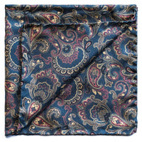 Red and Yellow Paisley Green Pocket Square-Pocket Squares-Andrew's Ties-Cufflinks.com.sg